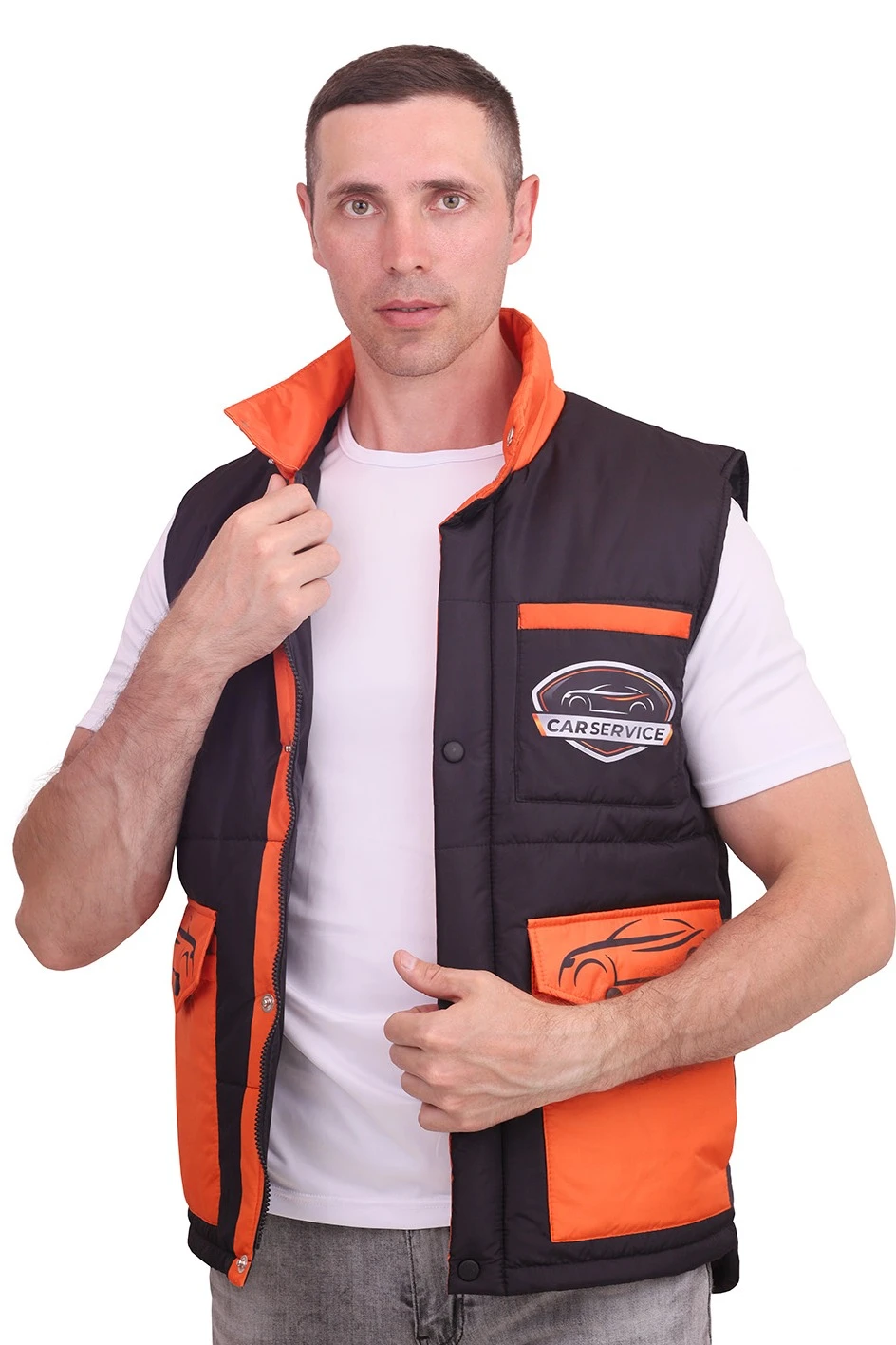 Жилет Хайк на синтепоне унисекс, с полной запечаткой#1