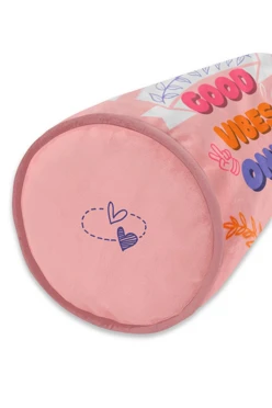 Подушка-валик 14х26 см, с принтом "Vibes only"#1 Подушка-валик 14х26 см, с принтом "Vibes only"#1