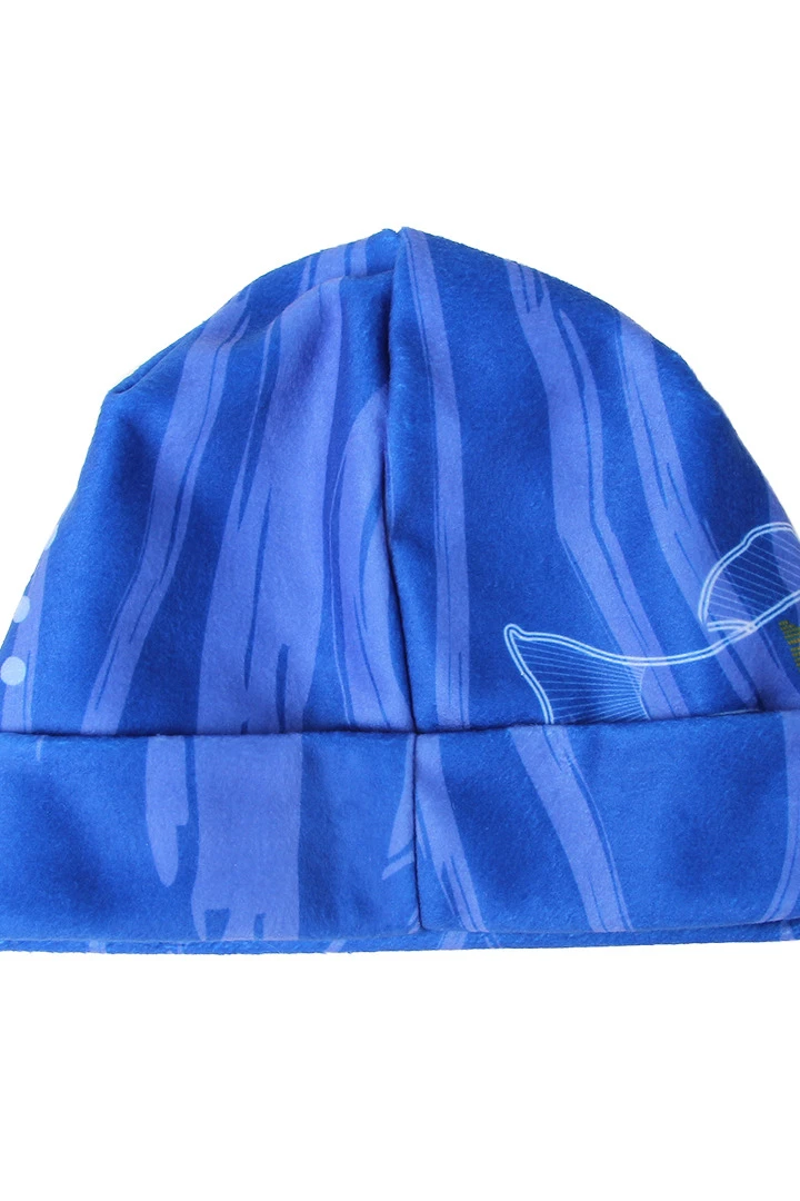 Шапка Лофт флисовая двухслойная взрослая, с полной запечаткой "SALMON"#3