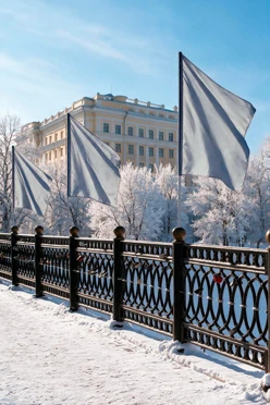 Купить Флаг расцвечивания 90х135 см серый