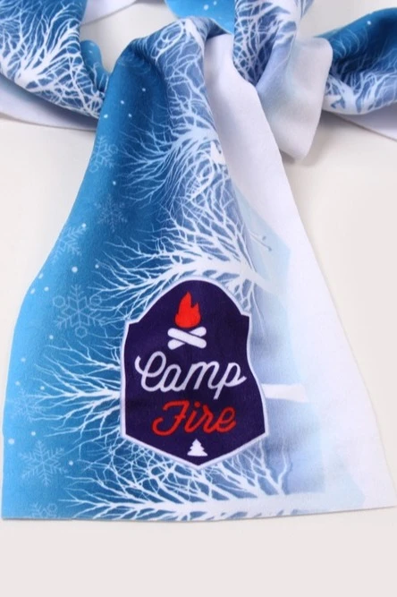 Шарф однослойный утепленный 15х150 см, с полной запечаткой "Camp"#6