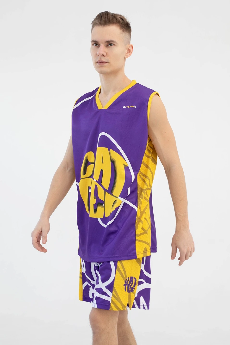 Баскетбольная форма Рональд мужская комбинированная, с полной запечаткой "Catter"#4