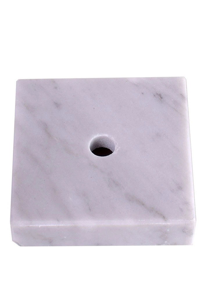 Основание каменное, белый мрамор 75х75х20 мм#1