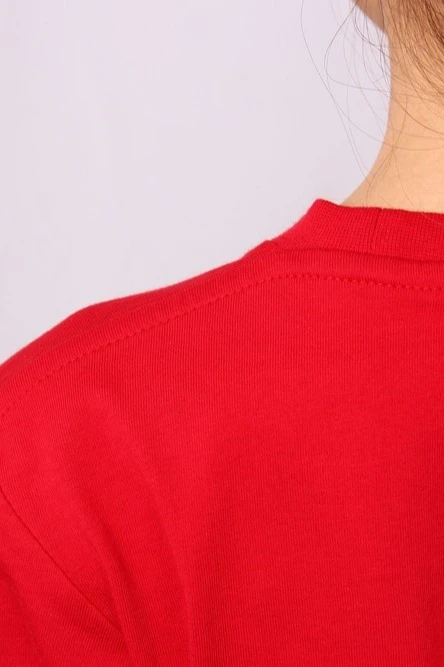 Футболка Премиум детская (Modern) однотонная красная (хлопок)#5