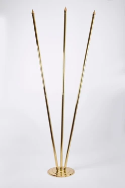 Купить подставку напольную с основанием Круг под золото 3 штока 2,1 метра