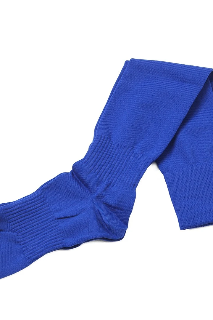 Гетры футбольные взрослые, однотонные синие#18