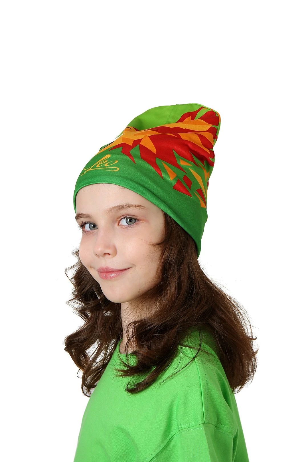 Шапка Сноу двухслойная детская, с полной запечаткой "Leo"#3