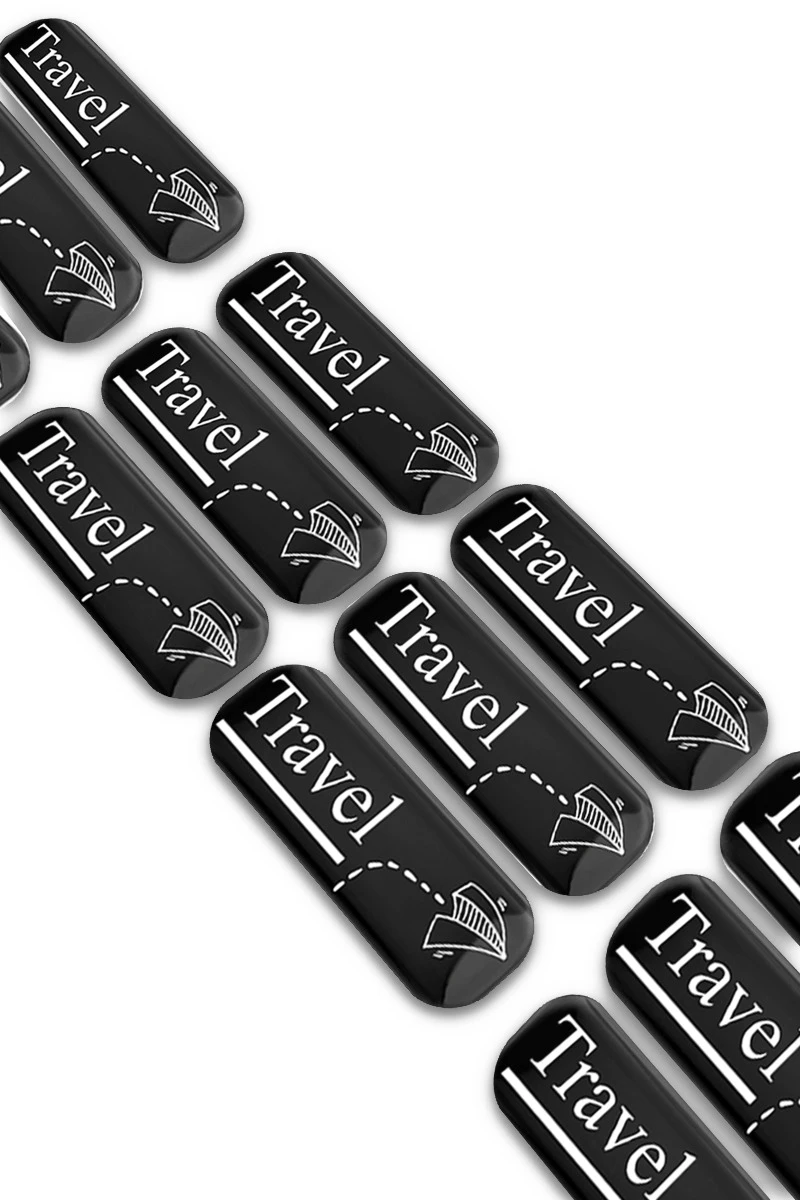 Купить наклейку заливную 1х3 см прямоугольник, с нанесением "Travel" Купить наклейку заливную 1х3 см прямоугольник, с нанесением "Travel"