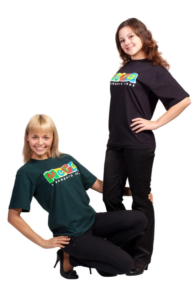 Футболка Премиум унисекс (Modern), однотонная "Mega"#1