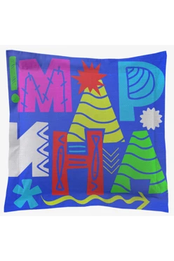 Купить подушку с бордюром 40х40 см, с принтом "Marina" Купить подушку с бордюром 40х40 см, с принтом "Marina"