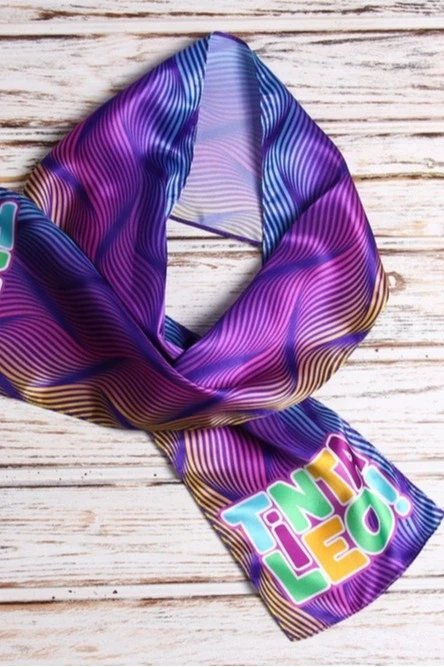 Шарф однослойный легкий 15х100 см, с полной запечаткой#1