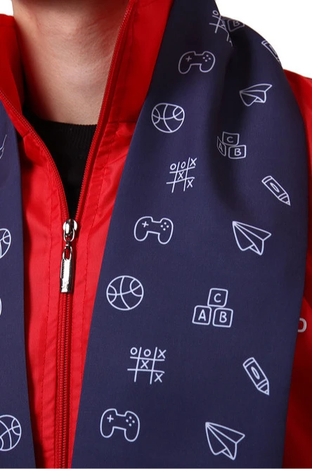 Шарф двухслойный легкий 15х100 см, с полной запечаткой "GAME"#2