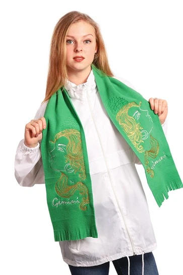 Шарф флисовый однослойный 15х120 см, однотонный "Gemini"#1