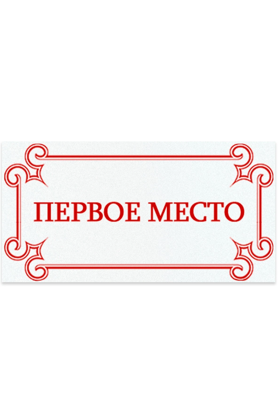 Шильд прямоугольный 35x18 мм "1 место"