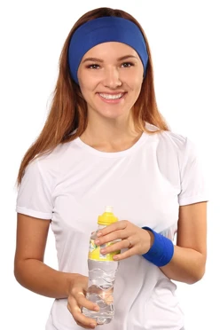 Повязка трикотажная двухслойная взрослая, однотонная#1