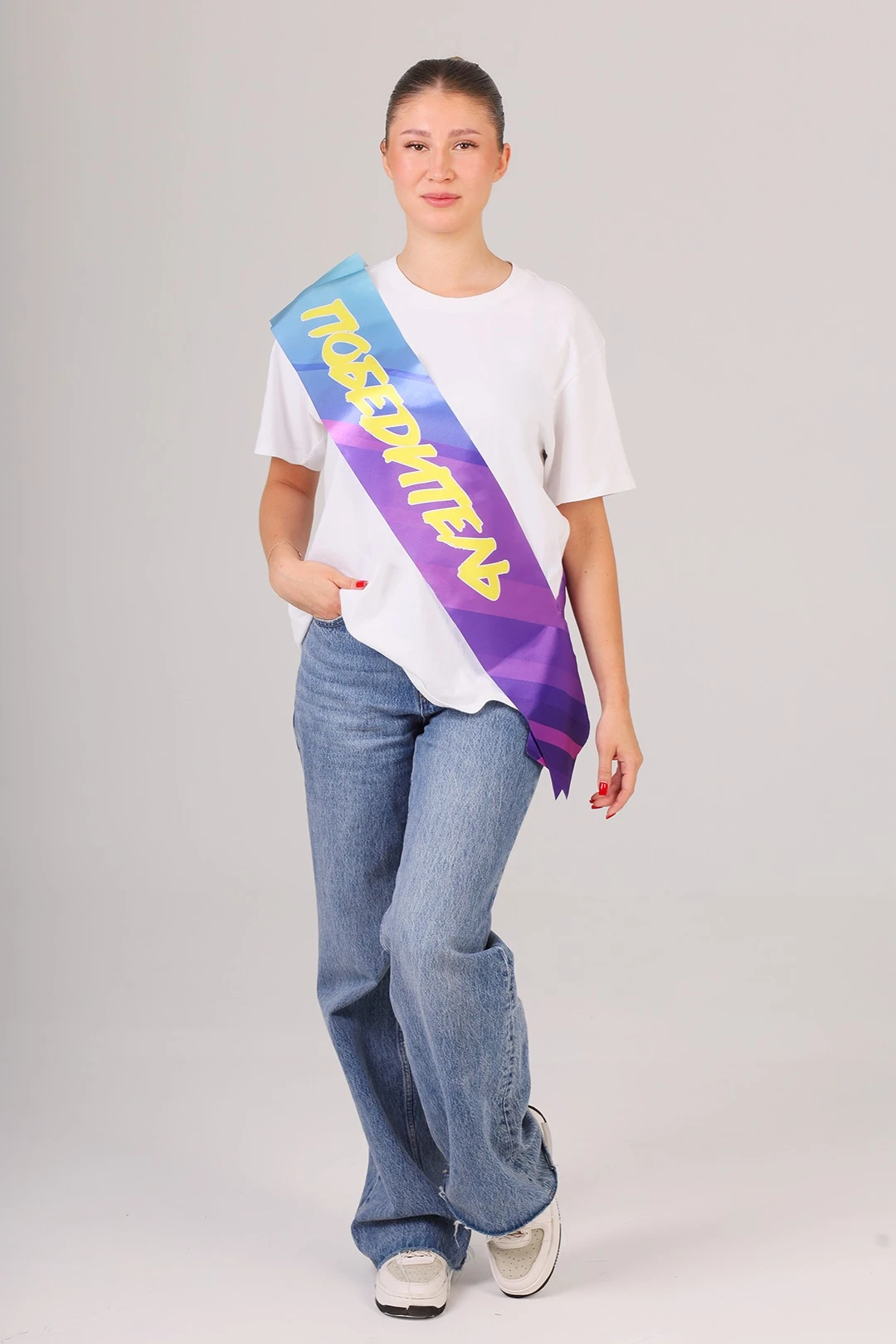 Лента нагрудная атлас 15x200 см, полноцветная печать#7