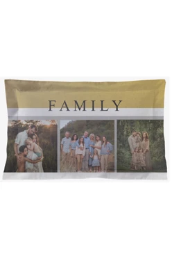 Купить подушку с бордюром 40х60 см, с полной запечаткой "Family"