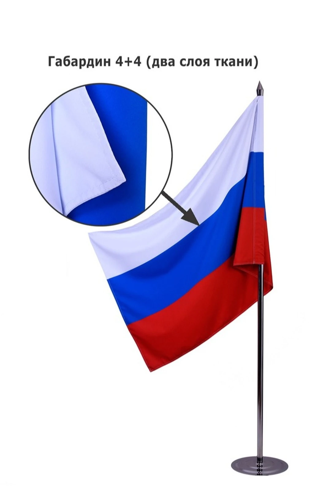 Флаг РФ 90х135 см, габардин#1