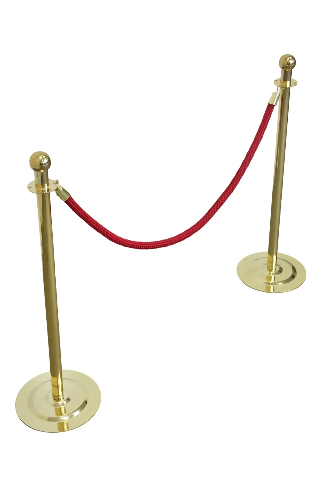 Мобильная стойка ограждения под золото без каната#4