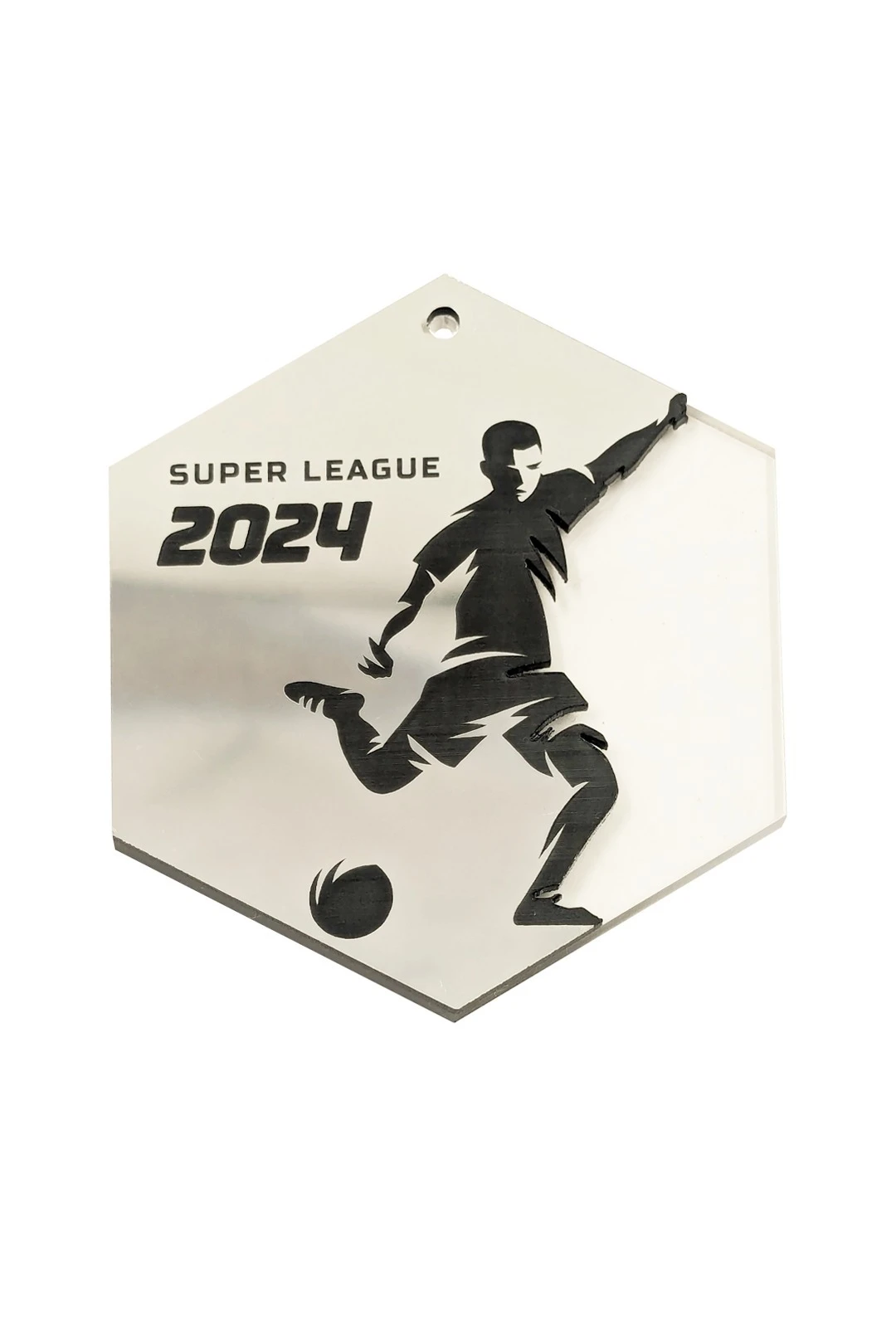 Медаль из акрила Многоугольник 80 мм с гравировкой