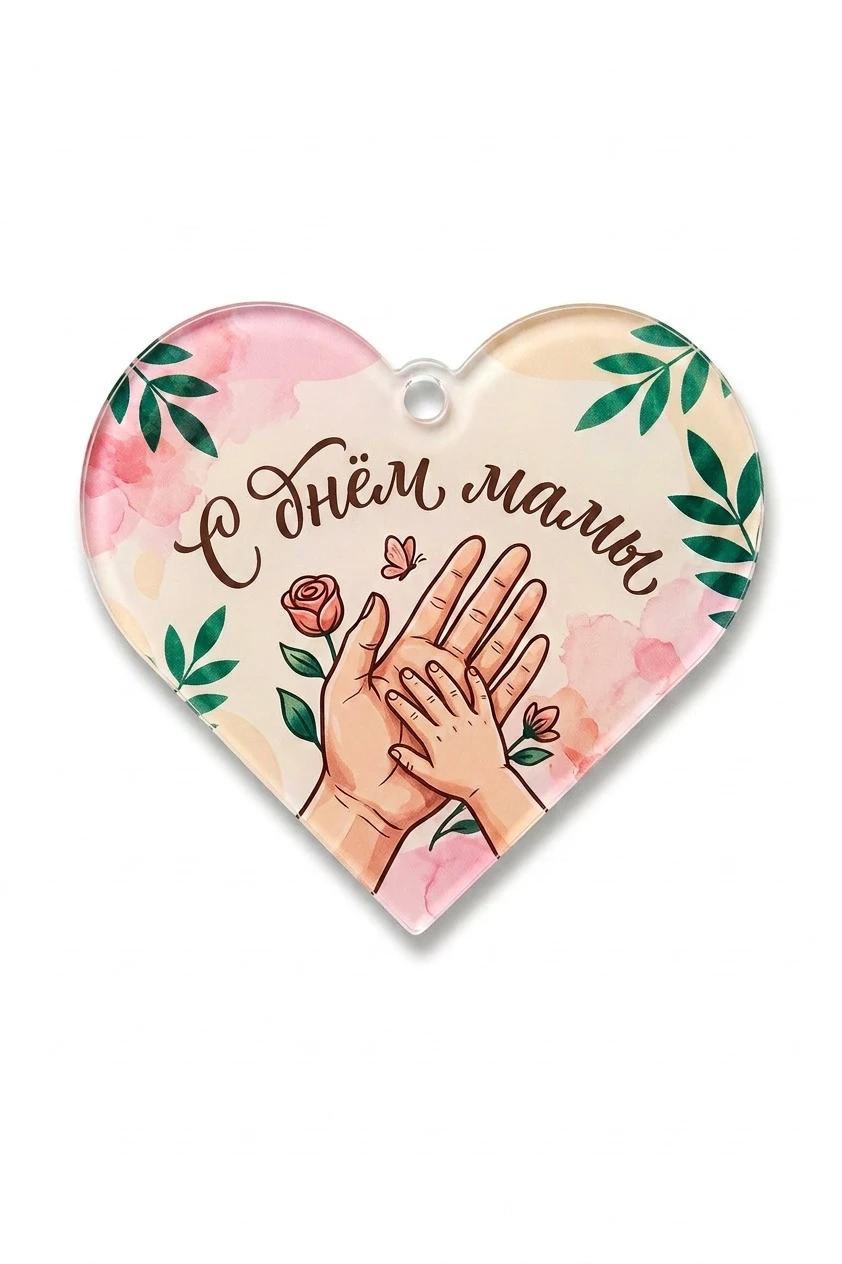 Купить медаль из акрила АК6035 Сердце 60 мм с печатью "Mother's day" Купить медаль из акрила АК6035 Сердце 60 мм с печатью "Mother's day"