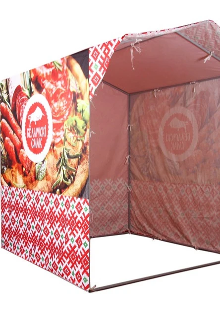 Тент с полной запечаткой (с козырьком) 2х2 м "Belarusian taste"#1