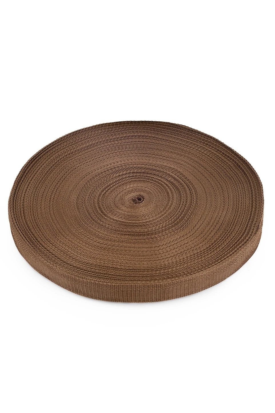 Лента ременная ширина 3 см, oднотонная коричневая#1