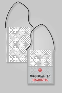 Купить нагрудный кошелек Дарли 14х18 см, с принтом "Welcome to Udmurtia"