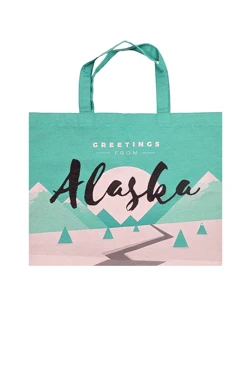 Купить сумку Эко Колор из двунитки 45х35 см, печать с двух сторон "Alaska"