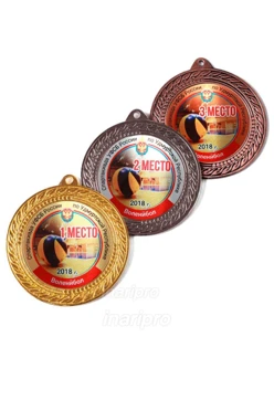 Медаль металлическая МК293 70мм с шильдом 50мм#1