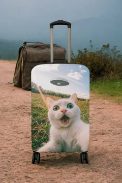 Купить чехол для чемодана (M) с принтом "NLO"