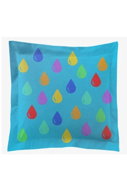 Подушка с бордюром 40х40 см, с принтом "Joy in every day"#1 Подушка с бордюром 40х40 см, с принтом "Joy in every day"#1