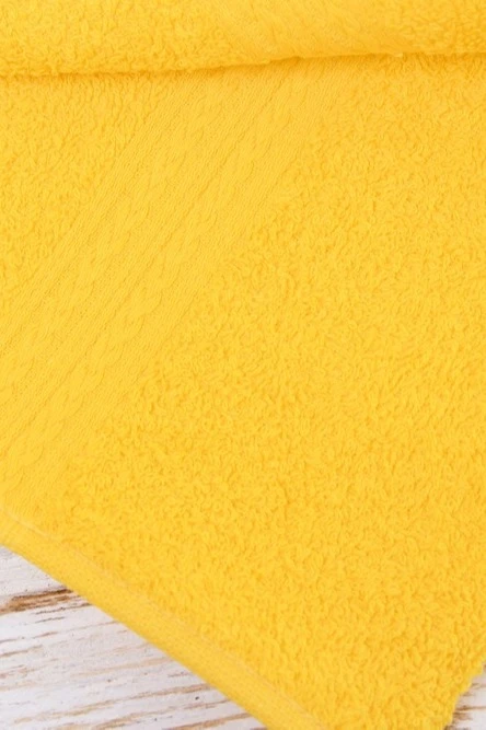 Полотенце махровое 40х70 см (Ituma), однотонное желтое#1