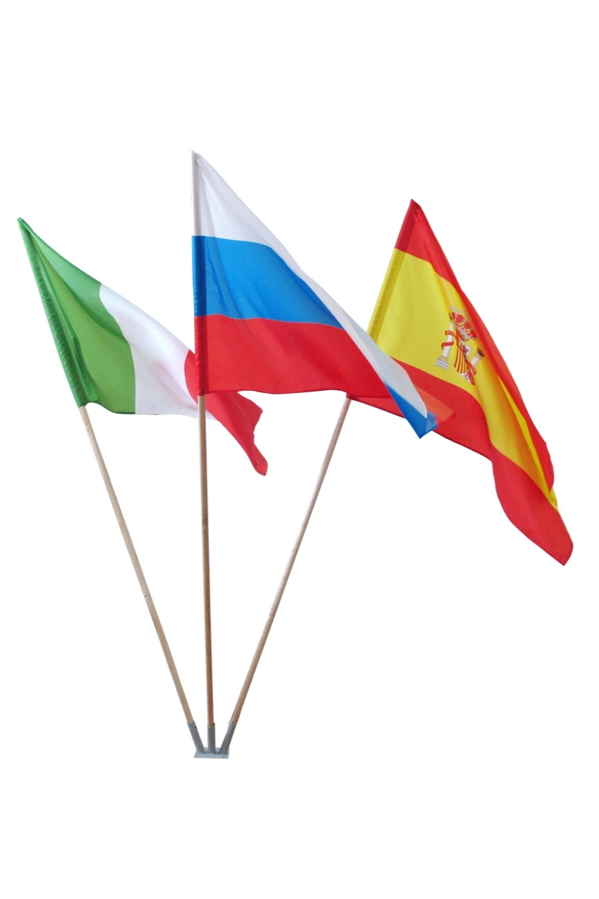 Кронштейн козырьковый на 3 штока с алюминиевыми древками 2,5 м#1