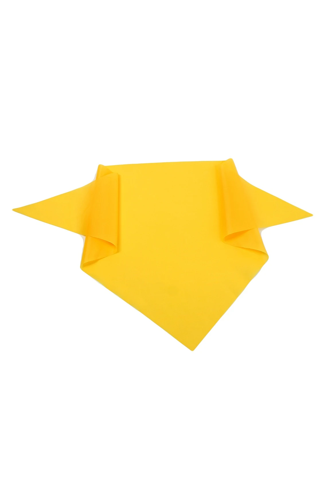 Косынка Лолла из шелка расцвечивания 60х60х90 см, однотонная желтая#3