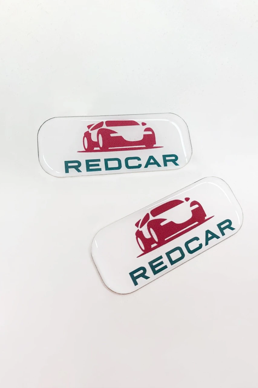 Наклейка заливная 2х5 см прямоугольник, с нанесением#1