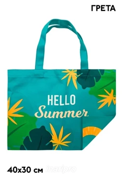 Сумка Комби из греты 40х30 см, с печатью