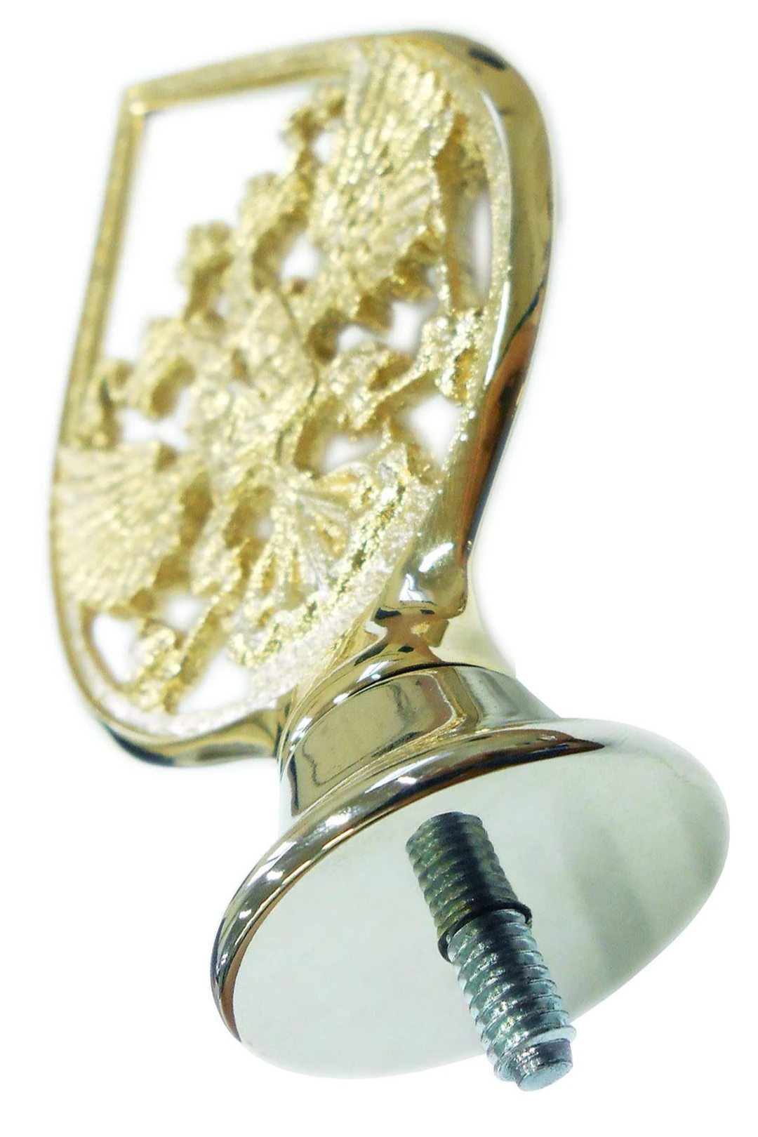 Навершие с гербом РФ металлическое хромированное под золото#1