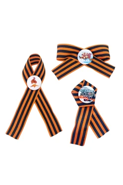 Лента георгиевская, со значком шириной 2,4 см, длина 30 см#2