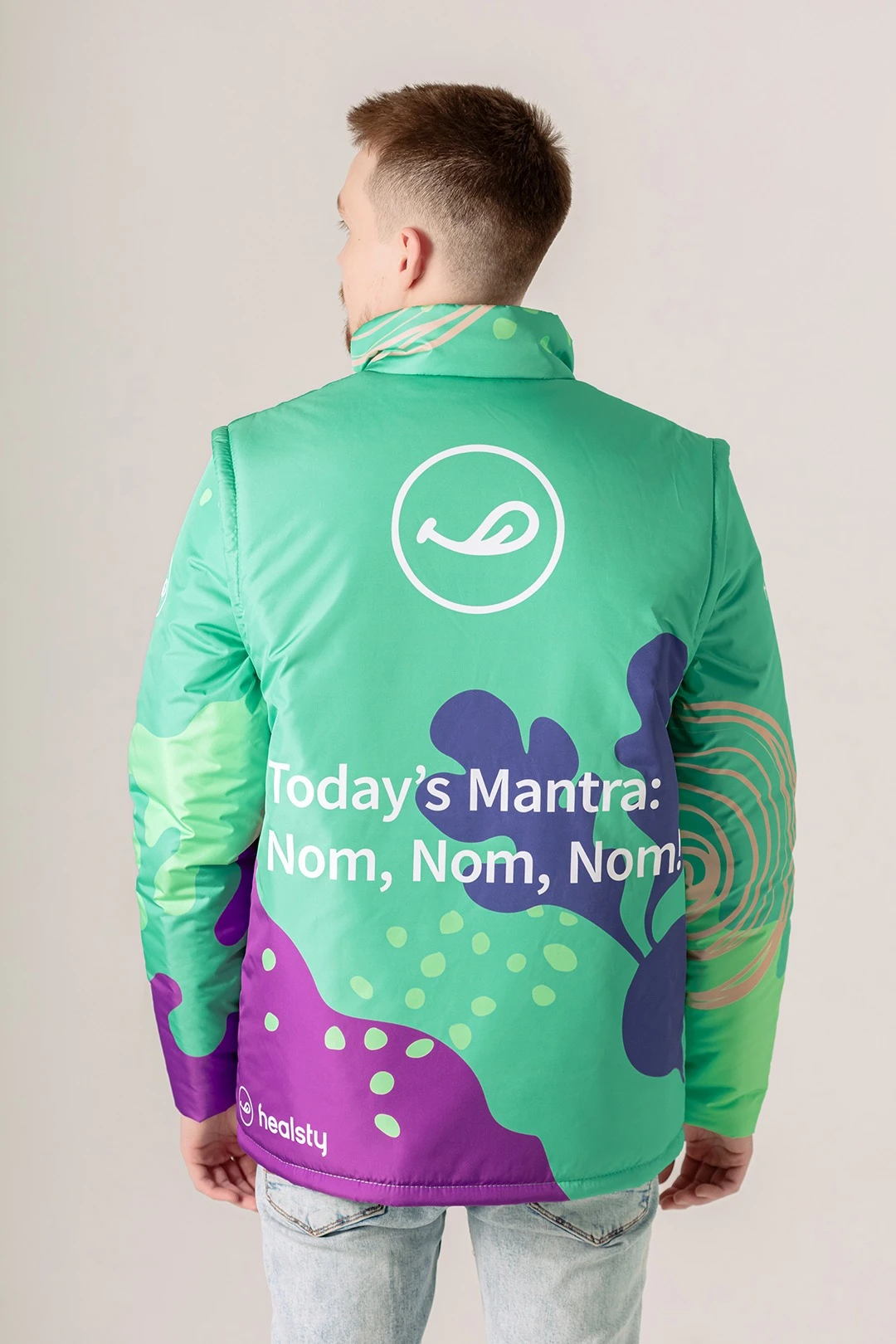 Куртка-жилет Фрост без капюшона на синтепоне унисекс, с полной запечаткой#7 Куртка-жилет Фрост без капюшона на синтепоне унисекс, с полной запечаткой#7