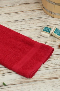 Купить полотенце махровое 50х90 см, бордовое