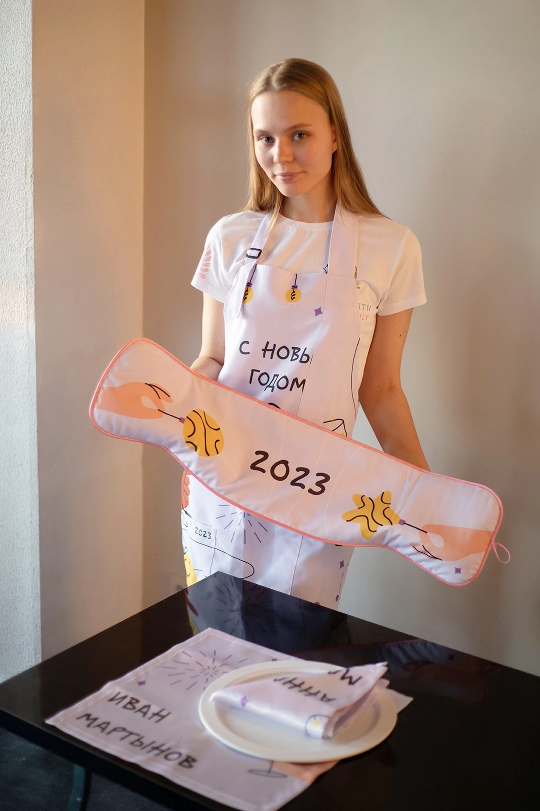 Салфетка квадратная 40х40 см, с полной запечаткой "Personal"#1