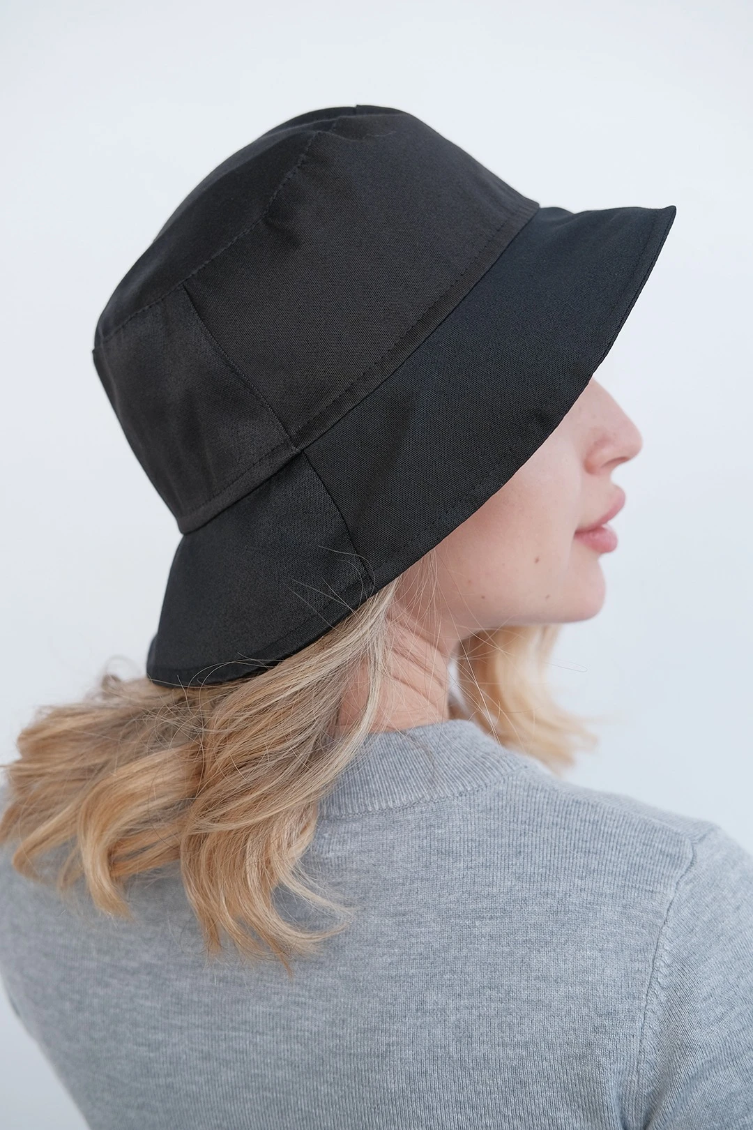 Панама Мальта из греты с узкими полями, однотонная#4