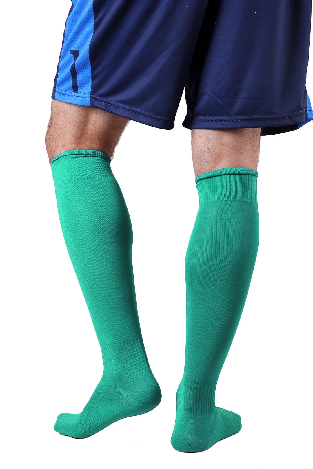 Гетры футбольные взрослые, однотонные зелёные#1