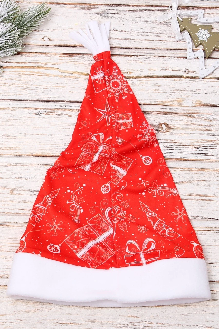 Колпак Новогодний с принтом "Gift"#1