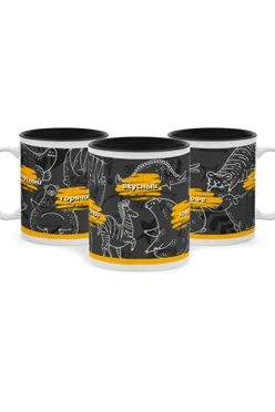 Кружка цветная внутри, с принтом "Delicious hot coffee"#1