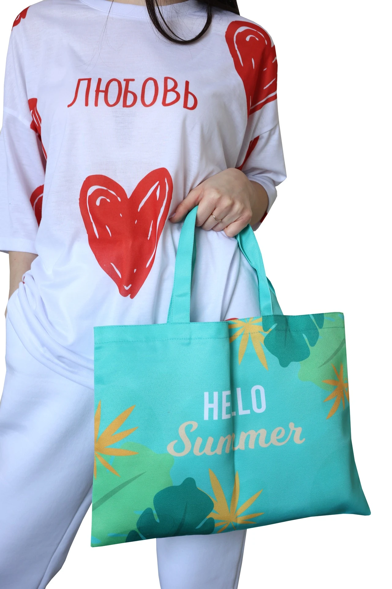 Сумка Комби из греты горизонтальная, с печатью#5