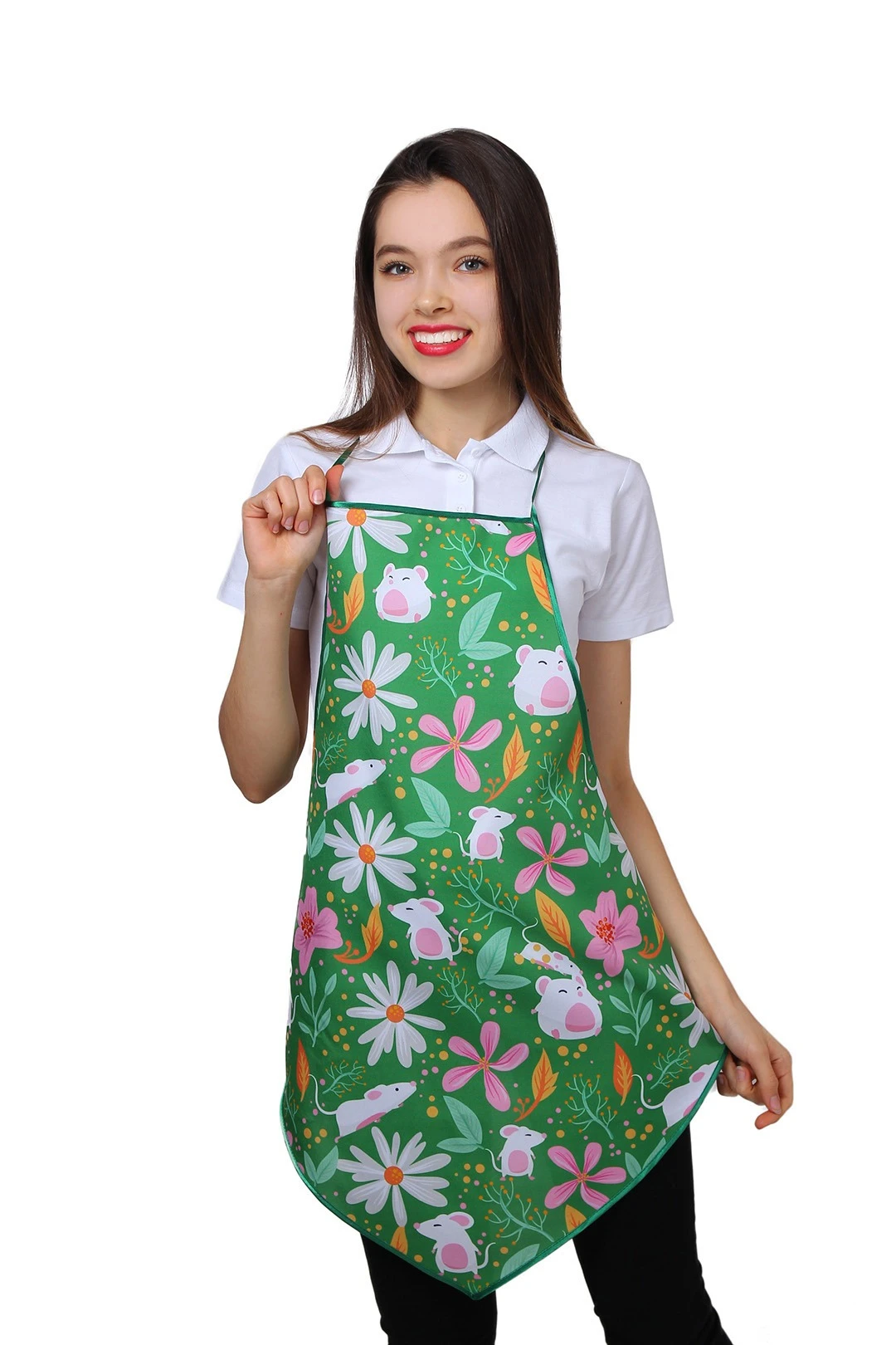 Фартук Аппетит Корнер с фигурным низом, с полной запечаткой "Meadow "#6