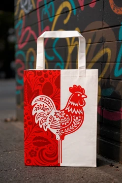 Купить сумку Лайт из габардина 30х40 см, с принтом "Russian candy"