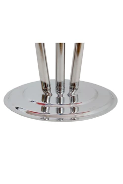 Купить Основание Круг стальное хромированное фигурное под серебро на 3 штока